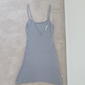 Cashmere Victoria's Secret Blue Fitted Slip Dress Or Nightgown Short.